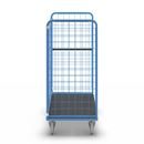 Rullbur med trådgaller Ilotar, lastkaapcitet 500 kg, centralbroms, lastyta LxB 1330 x 800 mm
