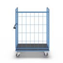 Rullbur med trådgaller Ilotar, lastkaapcitet 500 kg, centralbroms, lastyta LxB 1330 x 800 mm