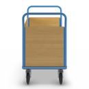 Plattformsvagn Line, med 3 höga väggar, LxB 1050 x 700 mm, massivgummihjul