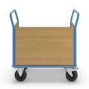 Plattformsvagn Line, med 3 höga väggar, LxB 1050 x 700 mm, massivgummihjul