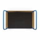 Plattformsvagn Line, med 3 höga väggar, LxB 1050 x 700 mm, massivgummihjul