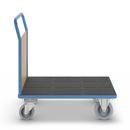 Plattformsvagn Line, med 1 gavel, med centralbroms, LxB 1100 x 700 mm