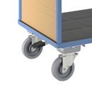 Plattformsvagn Line, med 1 gavel, med centralbroms, LxB 1100 x 700 mm