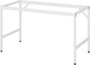 Arbetsbord Rickard, stativ 30 x 30 mm, skiva med rostfritt stål, BxD 1500 x 800 mm