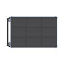 Hyllvagn CustomLine, 5 hyllplan, ljusblå RAL 5012, massivgummi