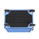 Hyllvagn CustomLine, 5 hyllplan, ljusblå RAL 5012, massivgummi