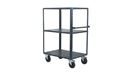 Hyllvagn CustomLine, 3 hyllplan, antracitgrå RAL 7016, massivgummi