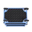 Hyllvagn CustomLine, 3 hyllplan, ljusblå RAL 5012, massivgummi