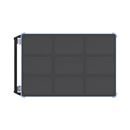 Hyllvagn CustomLine, 3 hyllplan, ljusblå RAL 5012, massivgummi