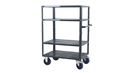 Hyllvagn CustomLine, 4 hyllplan, antracitgrå RAL 7016, elastisk gummi