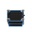 Hyllvagn CustomLine, 3 hyllor, med centralbroms, ljusblå RAL 5012