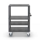 Hyllvagn CustomLine, 4 hyllor, med centralbroms, antracitgrå RAL 7016