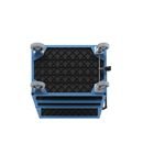 Hyllvagn CustomLine, 4 hyllor, med centralbroms, ljusblå RAL 5012