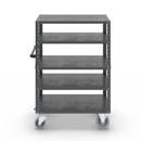 Hyllvagn CustomLine, 5 hyllor, med centralbroms, antracitgrå RAL 7016