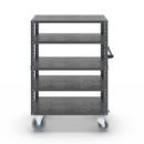 Hyllvagn CustomLine, 5 hyllor, med centralbroms, antracitgrå RAL 7016