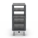 Hyllvagn CustomLine, 5 hyllor, med centralbroms, antracitgrå RAL 7016