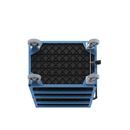 Hyllvagn CustomLine, 5 hyllor, med centralbroms, ljusblå RAL 5012