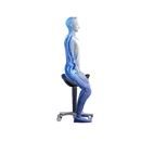 Sadelstol Elina, med hjul, konstläder, svart