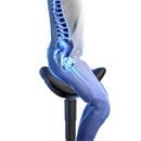 Sadelstol Elina, med hjul, konstläder, svart