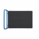 Plattformsvagn Malak, elastiska gummihjul, 1 högt galler, LxB 1000 x 700 mm