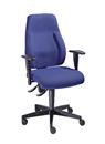 Kontorsstol Alea, permanentkontakt, ryggstödshöjd 580 mm, blå
