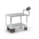 Eldriven Rullvagn Edessa, 2 hyllplan galvaniserade, LxBxH 1470 x 700 x 1300 mm, galvaniserad