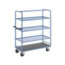 Hyllvagn Grotte, för 8 hyllplan, inkl. 3 hyllplan, med gallerhyllor