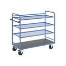 Hyllvagn Grotte, för 5 hyllplan, inkl. 3 hyllplan, med gallerhyllor