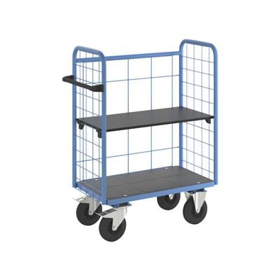 Postbur 500 kg Noor, med gallerväggar, på 3 sidor, längd 950 mm, inkl. 1 hyllplan