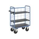 Postbur 500 kg Noor, med gallerväggar, på 3 sidor, längd 950 mm, inkl. 2 hyllplan