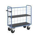 Postbur 500 kg Noor, med gallerväggar, på 3 sidor, längd 1220 mm, inkl. 1 hyllplan