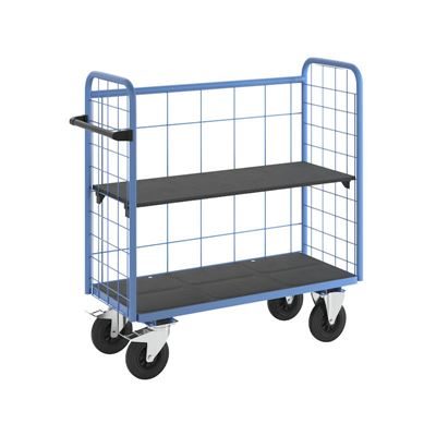 Postbur 500 kg Noor, med gallerväggar, på 3 sidor, längd 1220 mm, inkl. 1 hyllplan