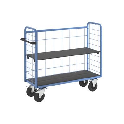 Postbur 500 kg Noor, med gallerväggar, på 3 sidor, längd 1420 mm, inkl. 1 hyllplan