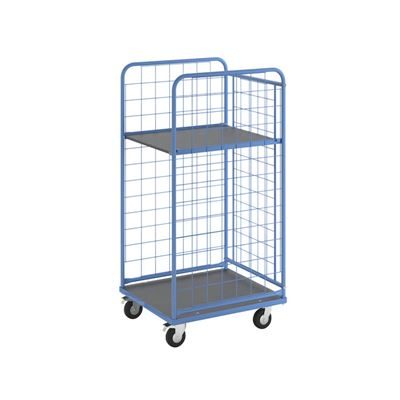 Postbur Olaus, gallerklädd på 3 sidor, lastyta 750 x 650 mm, med 1 hyllplan