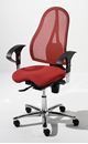 Kontorsstol Sitness 15, med Body Balance Tec®, ryggstöd med nätklädsel, röd