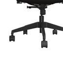 Kontorsstol BEAT, med armstöd och universalhjul, ryggstöd/sits i svart