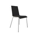 Skalstol Alma, stapelbar, 4-pack, svart/krom