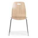 Skalstol Alina, stapelbar, 4-pack, ek/krom