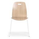 Skalstol Alina, stapelbar, 4-pack, ek/vit