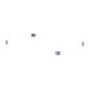 Skarvsats till hyllvagn och rullvagn CustomLine, för rull- och hyllvagn, 4-pack, längd 53 mm, ljusblå RAL 5012