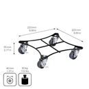 Blomvagn Retro Wagner, lastkapacitet 60 kg, 2-pack, LxB 220 x 220 mm, svart