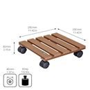 Blomvagn Komposit WPC Wagner, lastkapacitet 60 kg, LxB 290 x 290 mm, ockra, 2-pack