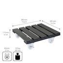 Blomvagn Komposit WPC Wagner, lastkapacitet 120 kg, LxB 385 x 385 mm, antracit