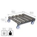 Blomvagn Vintage Wagner, lastkapacitet 150 kg, LxB 400 x 400 mm, gröngrå