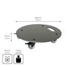 Blomvagn Laminat HPL Wagner, lastkapacitet 100 kg, HPL, Ø 380 mm, svart