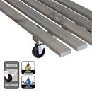 Blomvagn Vintage Dubbel Wagner, lastkapacitet 150 kg, LxB 790 x 290 mm, gröngrå