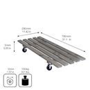 Blomvagn Vintage Dubbel Wagner, lastkapacitet 150 kg, LxB 790 x 290 mm, gröngrå