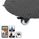 Blomvagn Aluminium Alaska Wagner, lastkapacitet 150 kg, rund, Ø 380 mm, svart