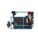 Eldriven Rullvagn Edessa, 1 hyllplan av plast, LxBxH 1470 x 700 x 1300 mm, blå