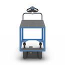 Eldriven Rullvagn Edessa, 1 hyllplan av plast, LxBxH 1470 x 700 x 1300 mm, blå